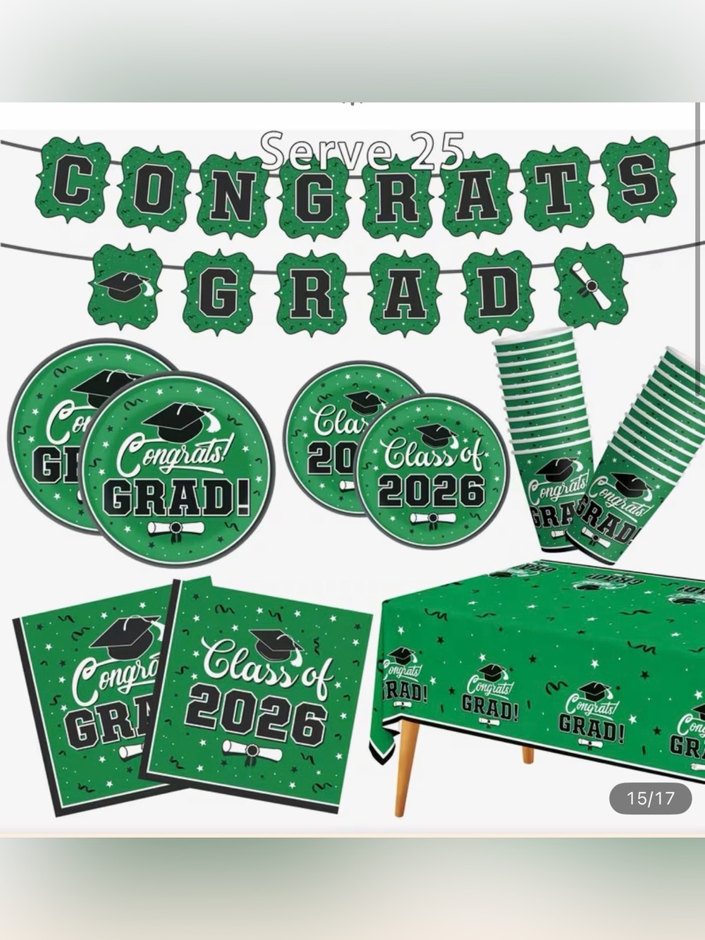 Disposable Graduation Tableware Kit New $12 OBO